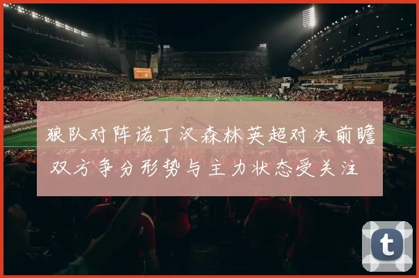狼队对阵诺丁汉森林英超对决前瞻 双方争分形势与主力状态受关注